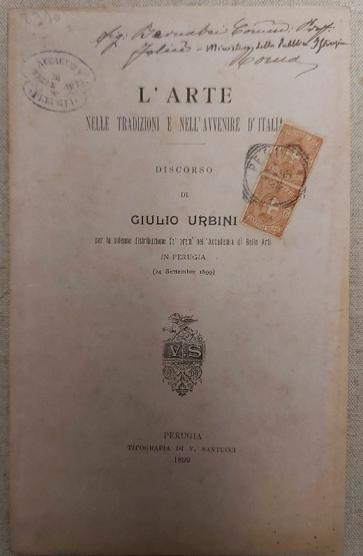 L'arte nelle tradizioni e nell'avvenire. Discorso