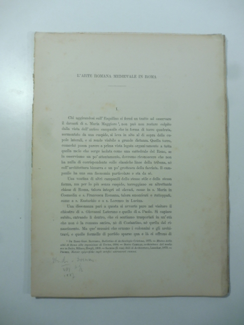 L'arte romana medievale in Roma