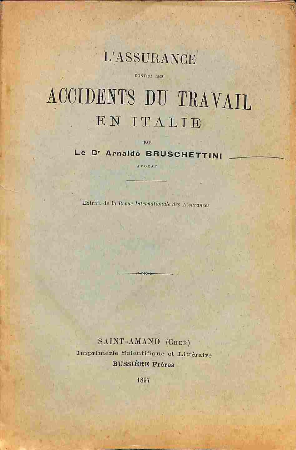 L'assurance contre les accidents du travail en Italie