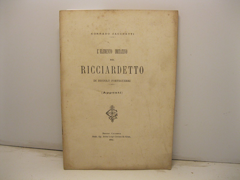 L'elemento imitativo nel Ricciardetto di Niccolo' Forteguerri (appunti)