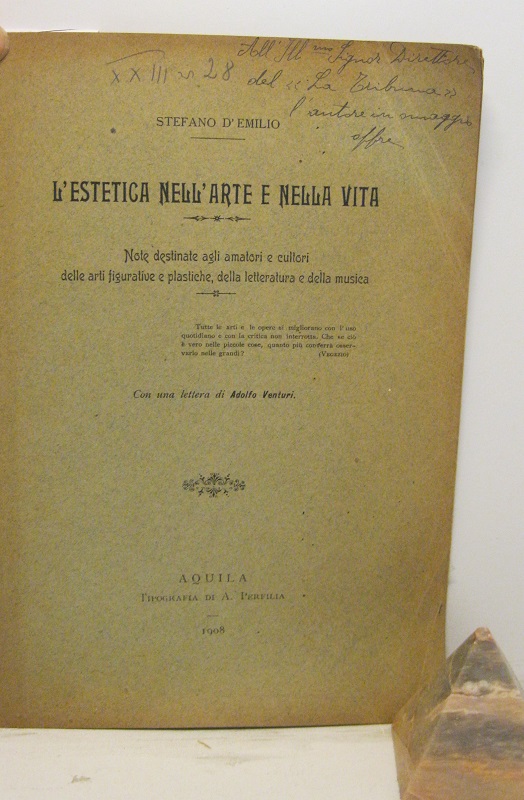 L'estetica nell'arte e nella vita. Note destinate agli amatori e …