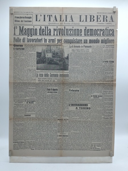 L'Italia libera. Quotidiano del Partito d'Azione. Anno III. N.12. Milano, …