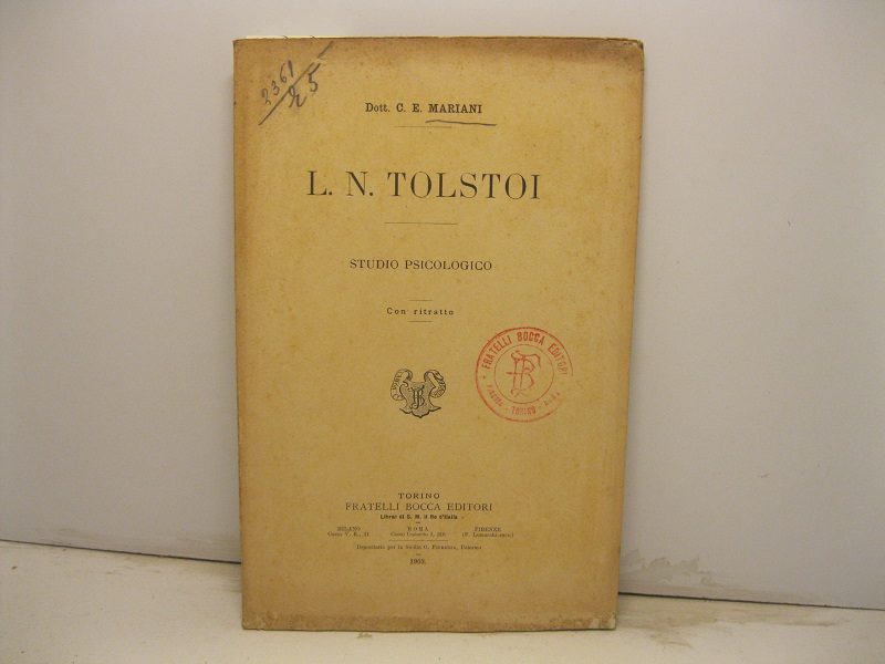 L. N. Tolstoi. Studio psicologico con ritratto