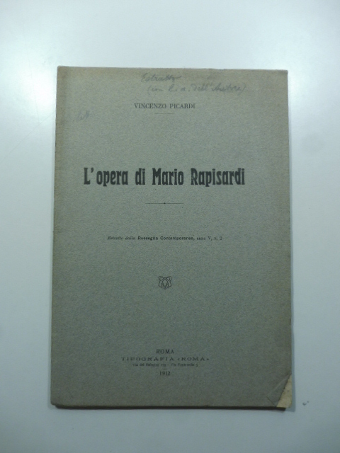 L'opera di Mario Rapisardi