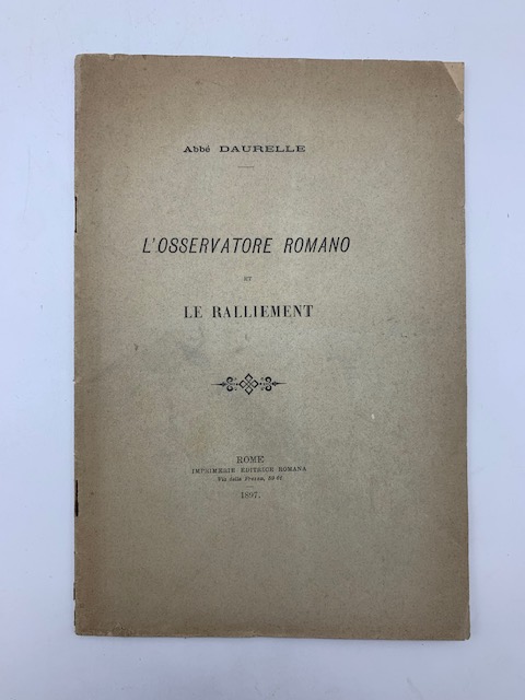 L'Osservatore romano et le ralliement