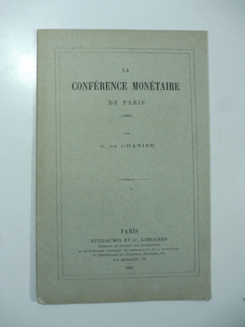 La conference monetaire de Paris (1881)