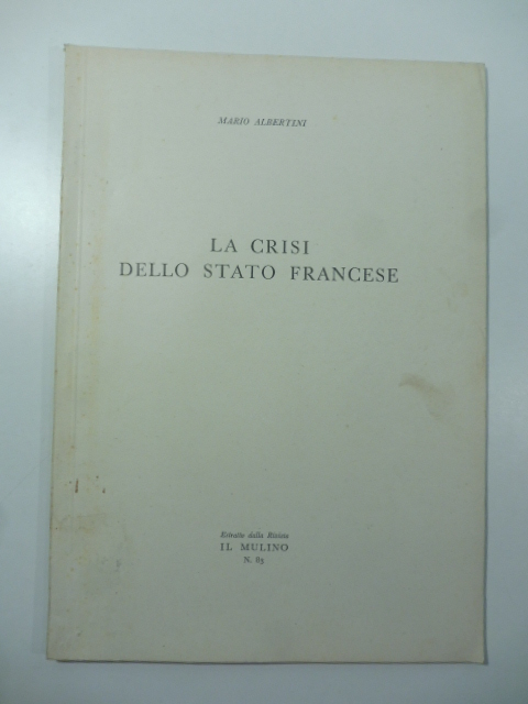 La crisi dello stato francese