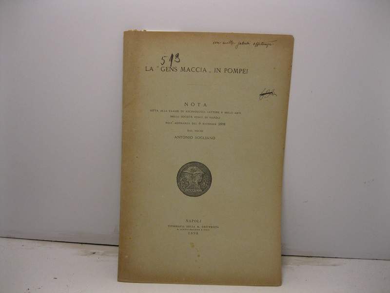 La 'gens Maccia' in Pompei. Nota letta alla classe di …
