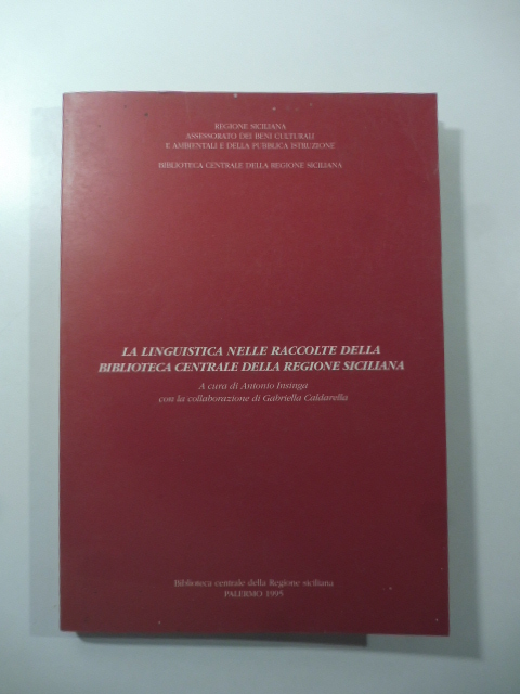 La linguistica nelle raccolte della Biblioteca Centrale della Regione Sicilia