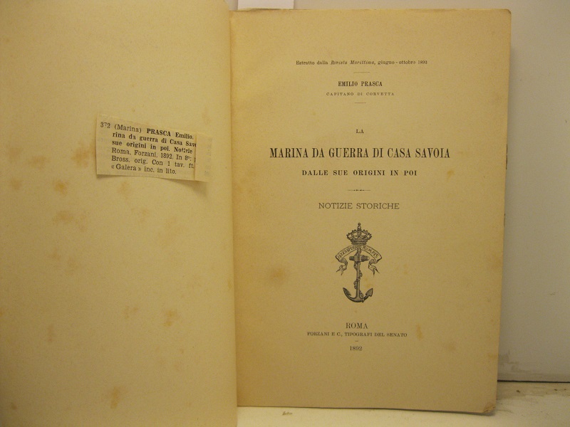 La marina da guerra di casa Savoia dalle sue origini …