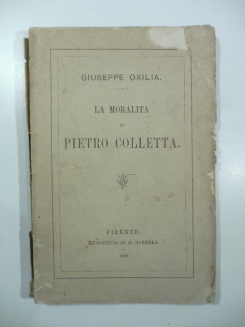 La moralita' di Pietro Colletta