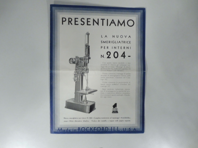 La nuova smerigliatrice per interni n. 204. Made in Rockford …