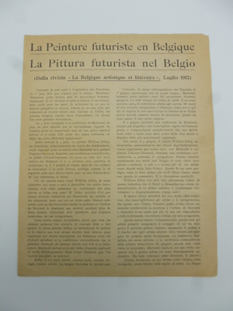 La peinture futuriste en Belgique