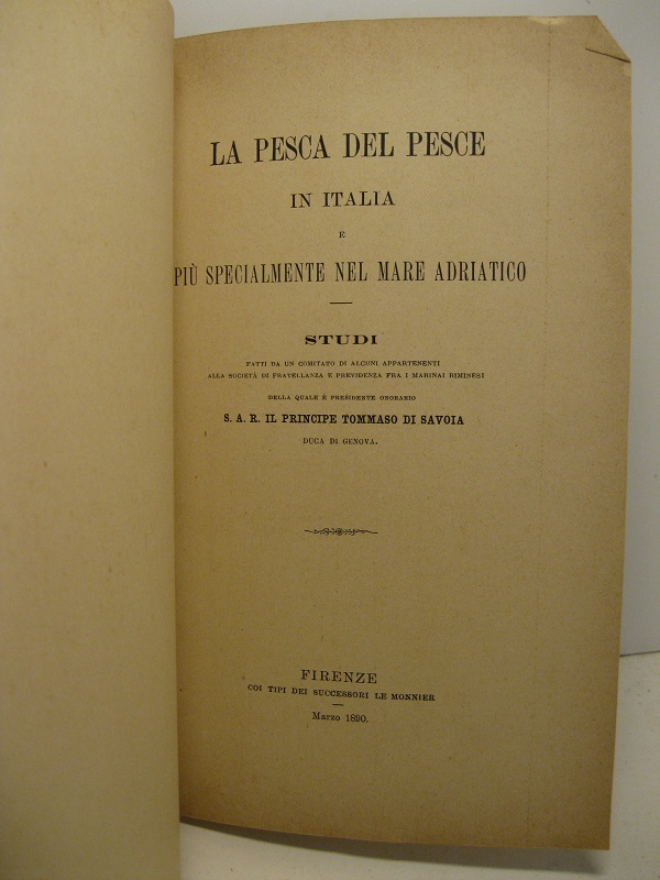 La pesca del pesce in Italia e piu' specialmente nel …