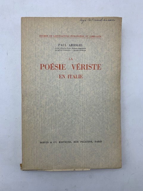 La poesie veriste en Italie.