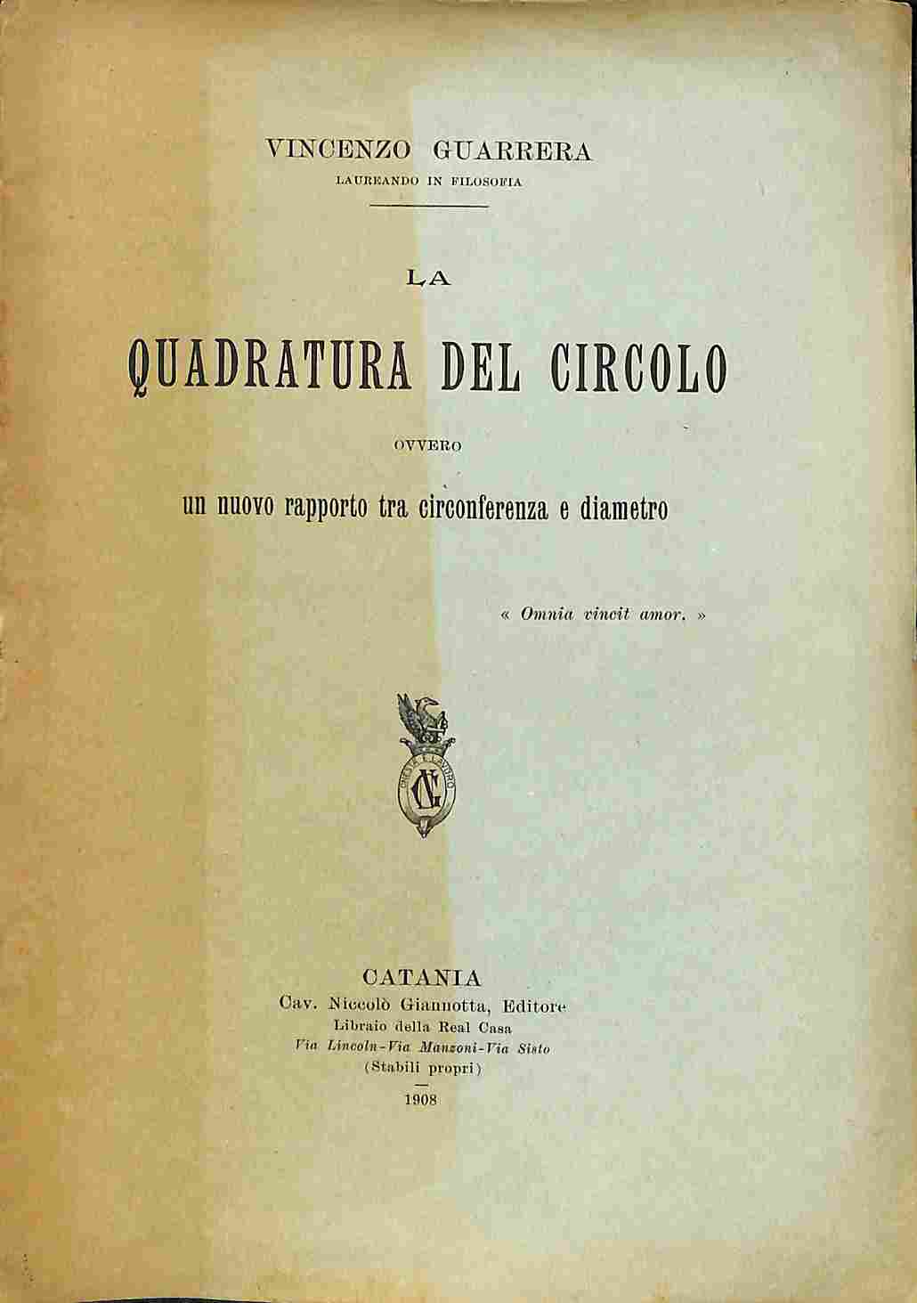 La quadratura del circolo ovvero un nuovo rapporto tra circonferenza …