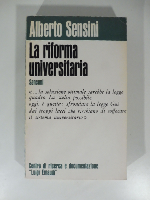 La riforma universitaria