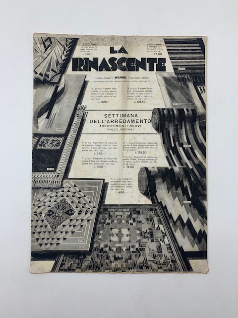 La Rinascente, Milano. Settimana dell'arredamento. Assortimenti nuovi. N. 6, 10 …
