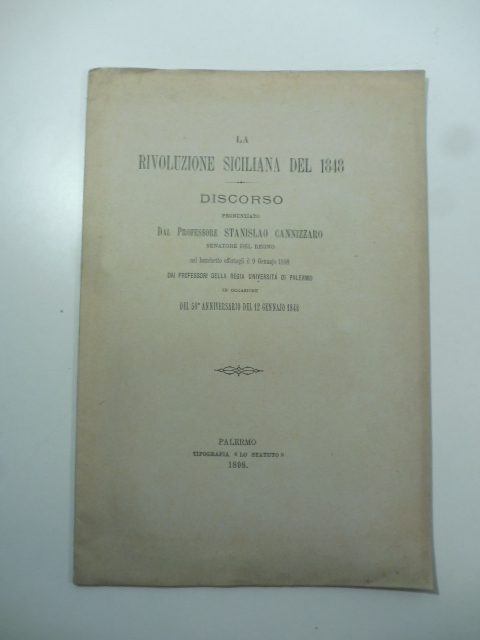 La rivoluzione siciliana del 1848. Discorso