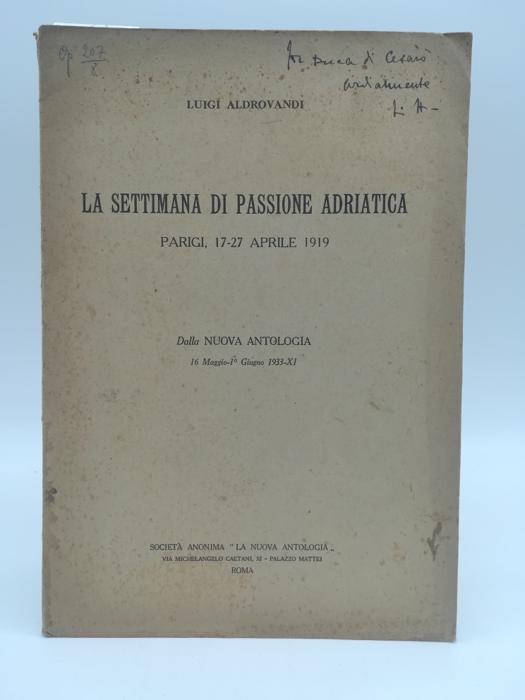 La settimana di Passione adriatica. Parigi, 17-27 aprile 1919