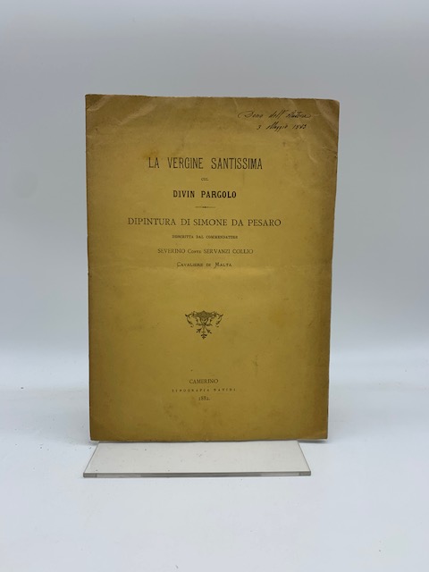 La Vergine Santissima col Divin Pargolo. Dipintura di Simone da …