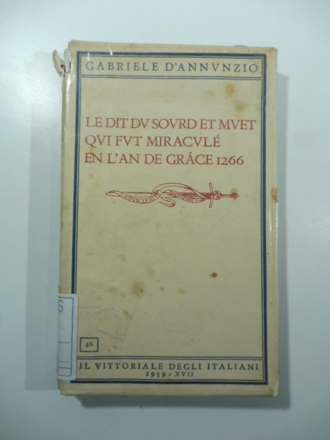 Le dit du sourd et muet qui fut miracule' en …