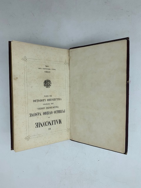 Le malinconie di Publio Ovidio Nasone. Traduzione libera del teologo …