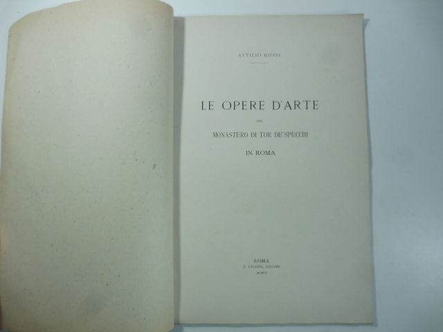 Le opere d'arte del Monastero di Tor de' Specchi in …