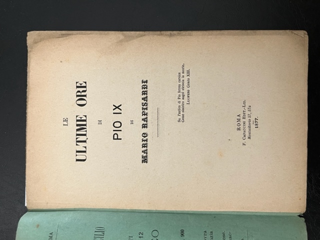 Le ultime ore di Pio IX