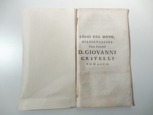 Leggi del moto. Dissertazione
