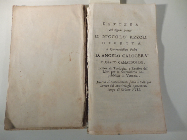 Lettera intorno al cancellamento fatto di Sulpizio Severo dal Martitrologio …