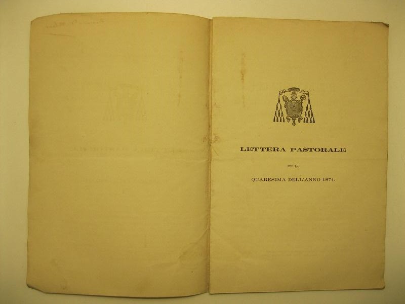 Lettera pastorale per la quaresima dell'anno 1871