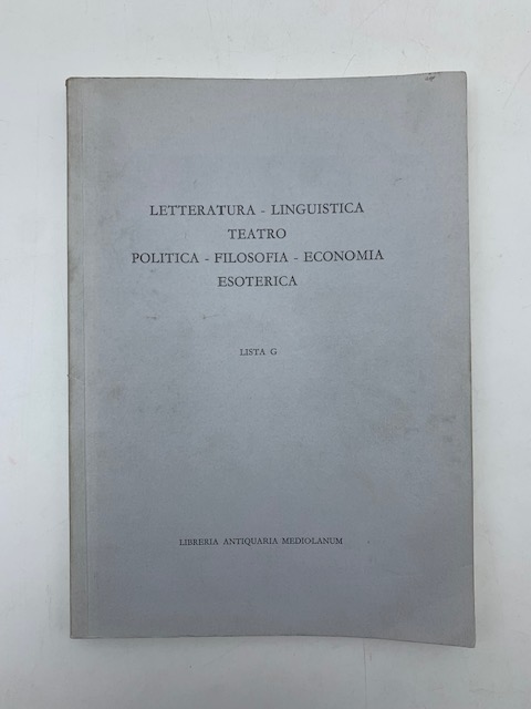 Letteratura - Linguistica - Teatro - Politica - Filosofia - …