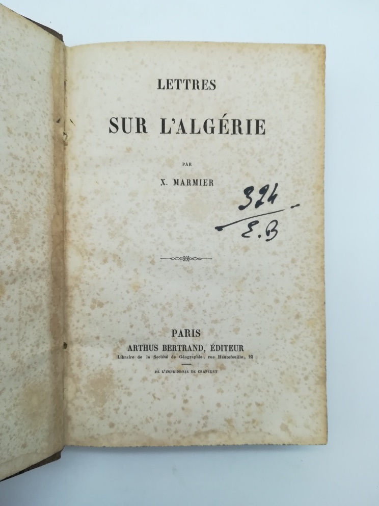 Lettres sur l'Algerie