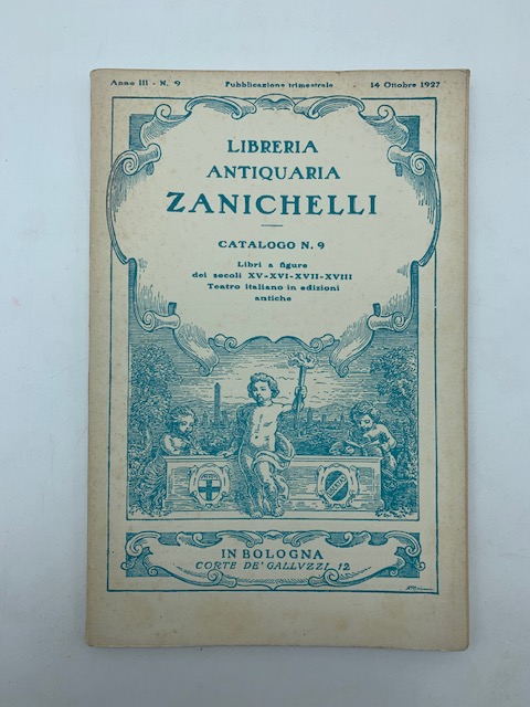 Libreria antiquaria Zanichelli. Catalogo n. 9