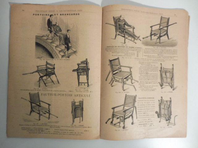 Lits, fauteuils, voitures et appareils mecaniques pour malades et blesses …