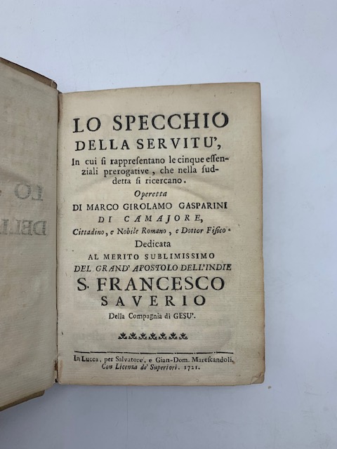 Lo specchio della servitu' in cui si rappresentano le cinque …
