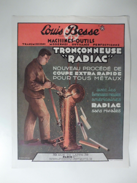 Louis Besse machines-outils. Foglio pubblicitario
