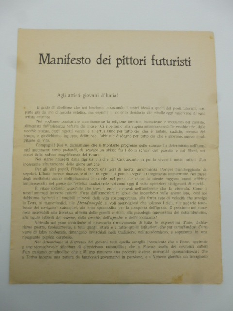 Manifesto dei pittori futuristi