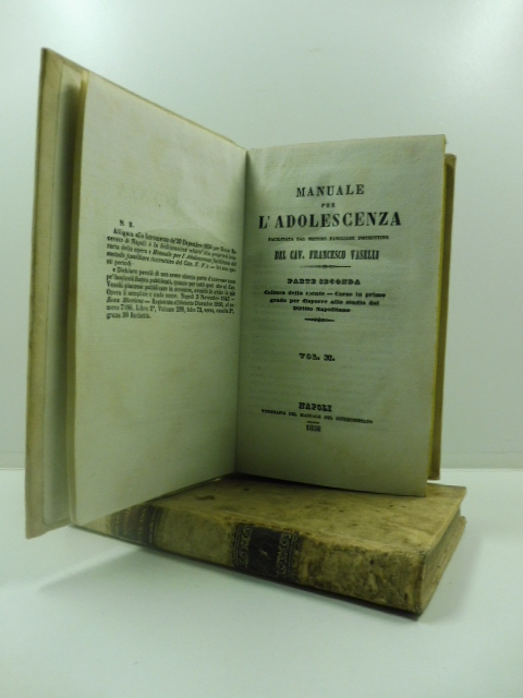 Manuale per l'adolescenza. Opera facilitata dal metodo familiare instruttivo del …