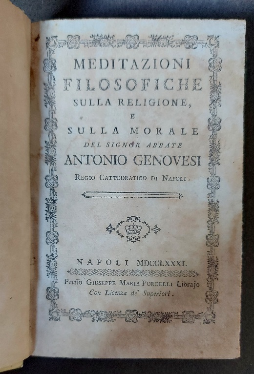 Meditazioni filosofiche sulla religione e sulla morale.