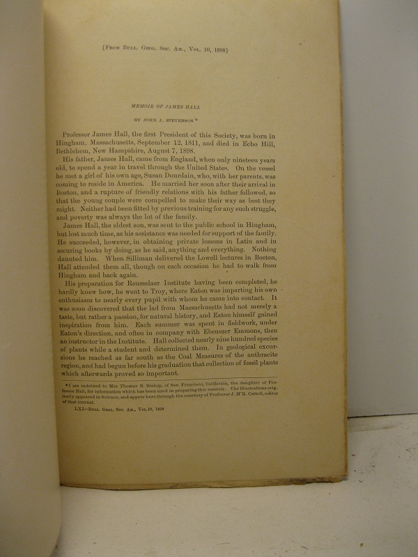 Memoir of James Hall
