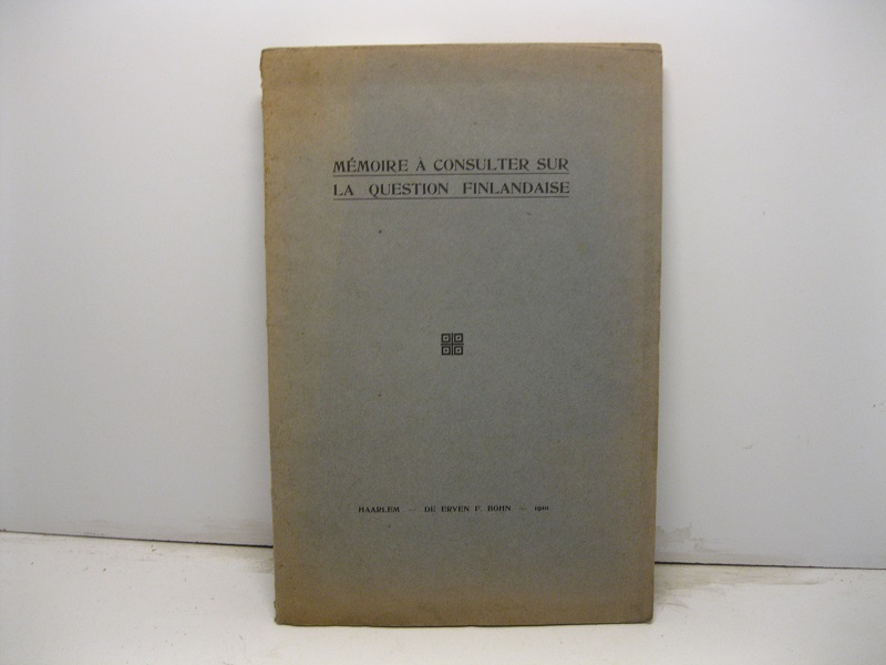 Memoire a consulter sur la question finlandaise