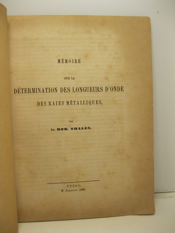 Memoire sur la determination des longueurs d'onde des raies me'talliques