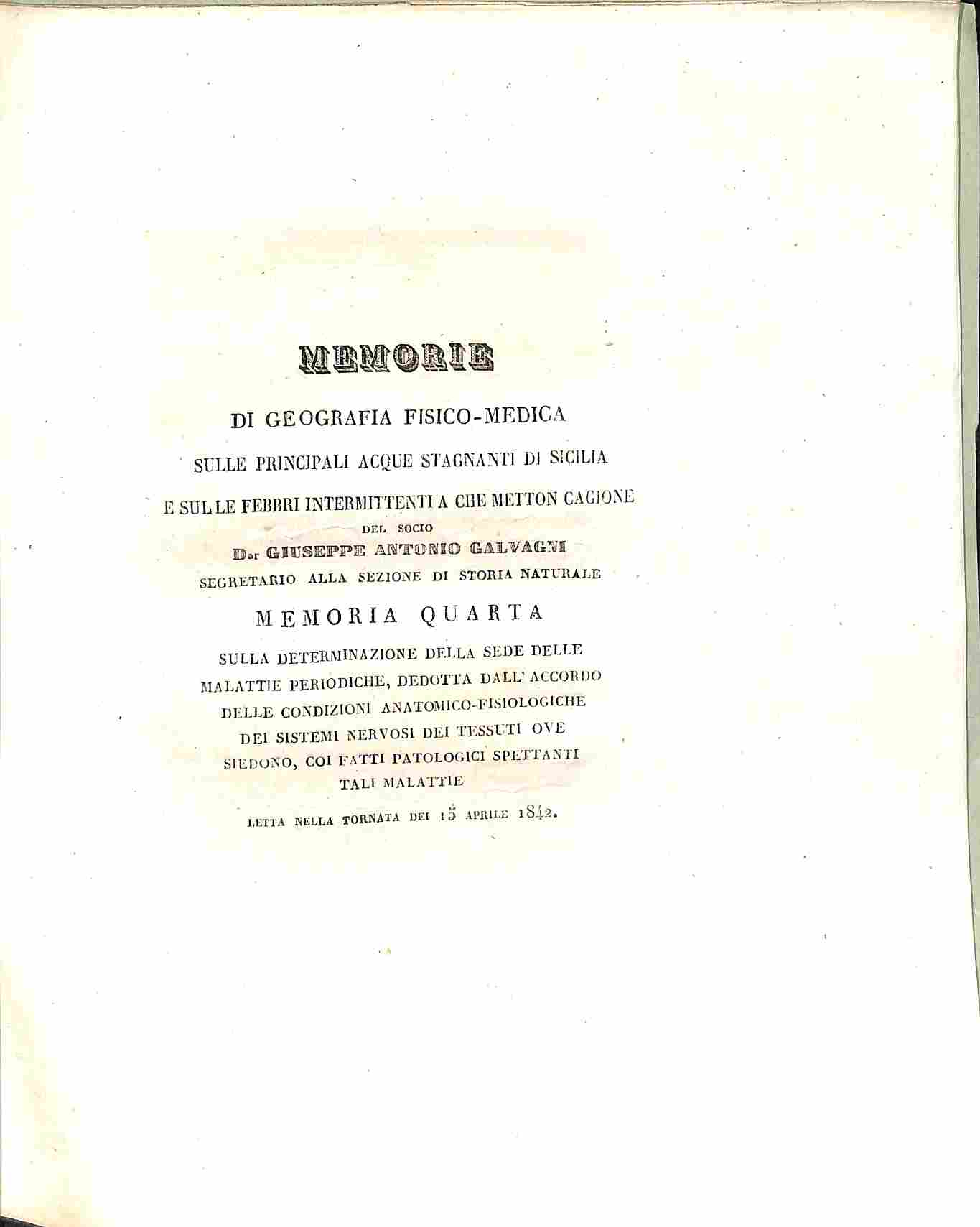 Memorie di geografia fisico medica sulle principali acque stagnanti di …