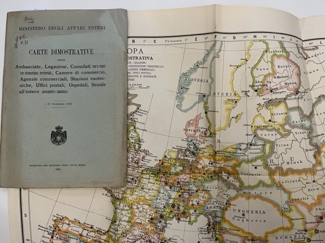 Ministero degli Affari esteri. Carte dimostrative delle ambasciate, legazioni, consolati.camere …