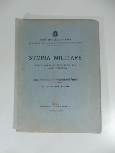 Ministero della guerra Comando del Corpo di Stato Maggiore - …