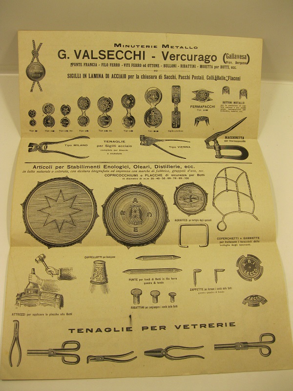 Minuterie metallo G. Valsecchi. Punte francia, filo ferro, viti ferro …