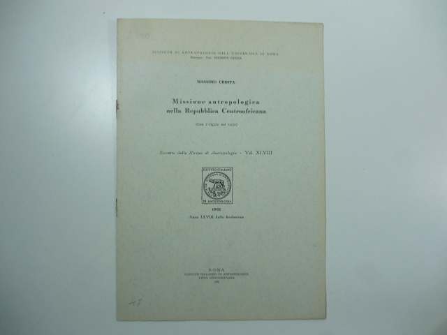 Missione antropologica nella Repubblica Centroafricana