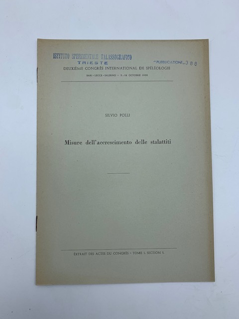 Misure dell'accrescimento delle stalattiti